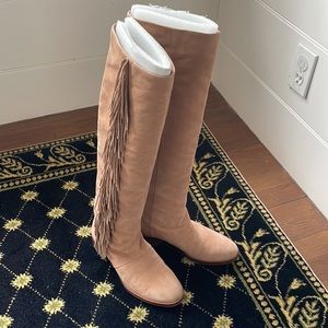 Sam Edelman fringe suede boots 7